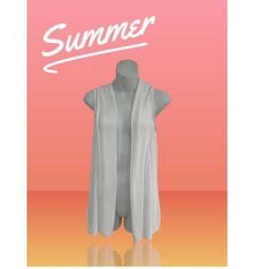 Croft & Barrow White Knit sleeveless Cardigan Shrug Bolero size Women’s Medium